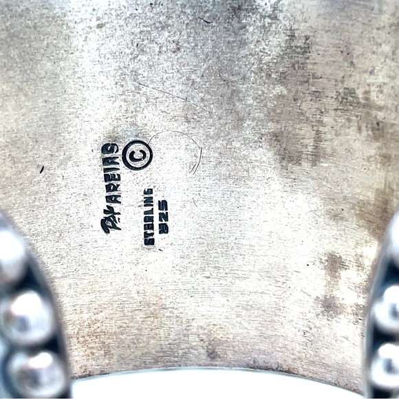 Sterling turquoise cuff by Pat Areias - Picture 4 of 9